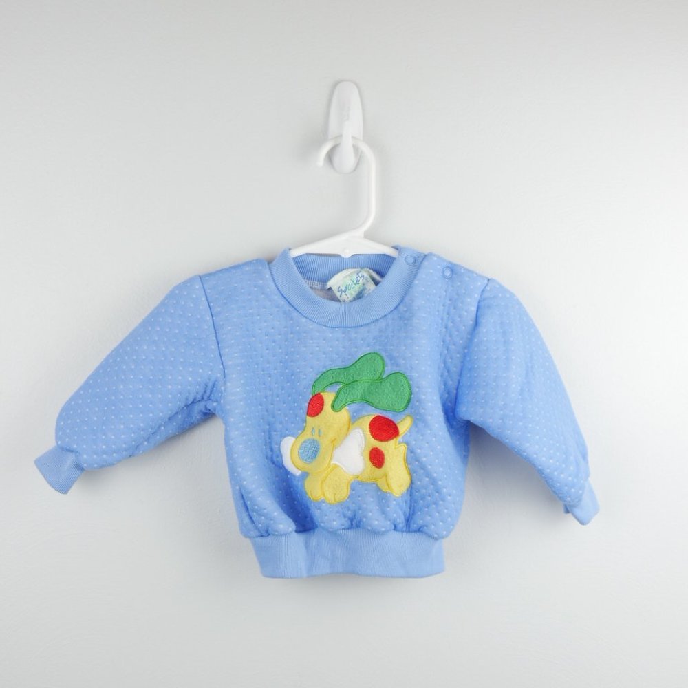 Sprockets Dog Blue Crewneck Sweatshirt with Dog with Bond 6/8 Months
